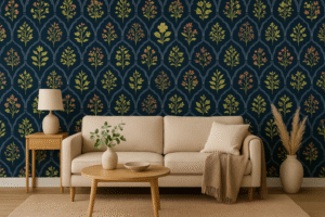 match wallpaper for wall with furniture