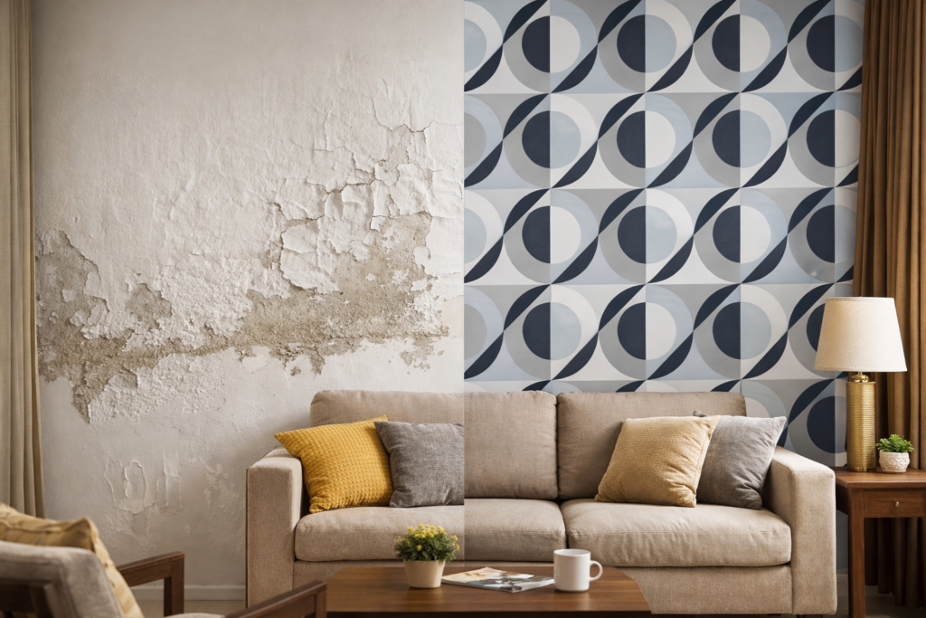 Eximus Wallpaper https://eximuswallpaper.com › why-indian-homes-face-peeling-... Peeling Walls? Try Wallpaper for Wall Solution
